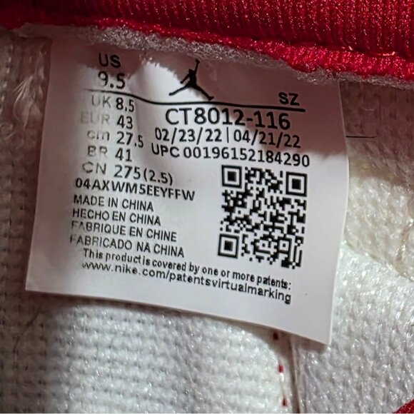 Nike Air Jordan 11 Retro "Cherry" Varsity Red White Men’s Size 9.5 CT8012-116 - Picture 2 of 16